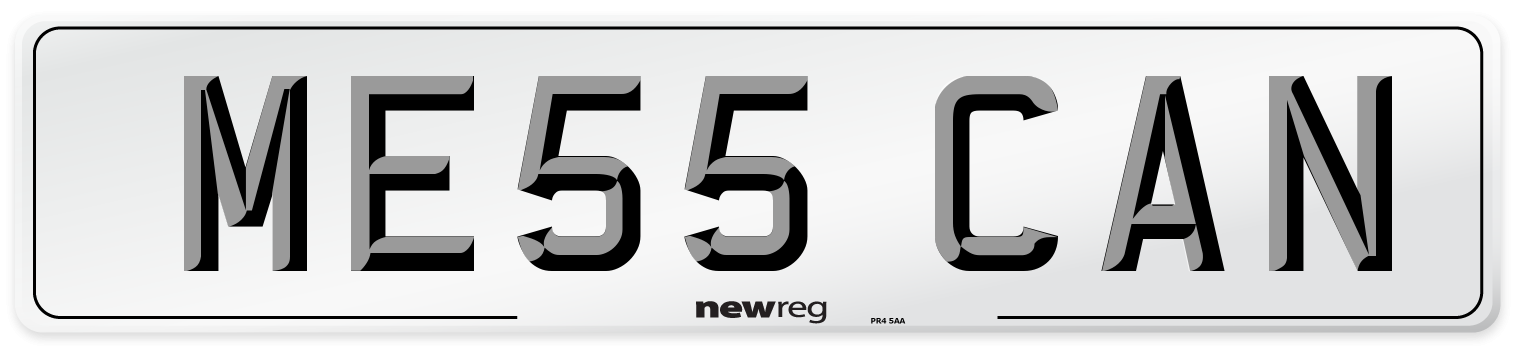 ME55 CAN Number Plate from New Reg